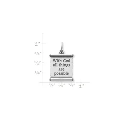 James Avery Artisan Jewelry Charms-All Things Are Possible Scroll Charm