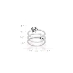 James Avery Artisan Jewelry Rings-Angel Wings And Horizon Cross Ring Set