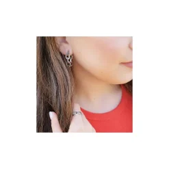 James Avery Artisan Jewelry Earrings-Beaded Connected Links Hoops