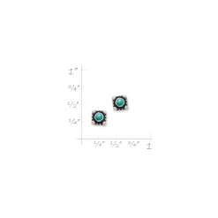 James Avery Artisan Jewelry Earrings-Beaded Tiny Turquoise Studs