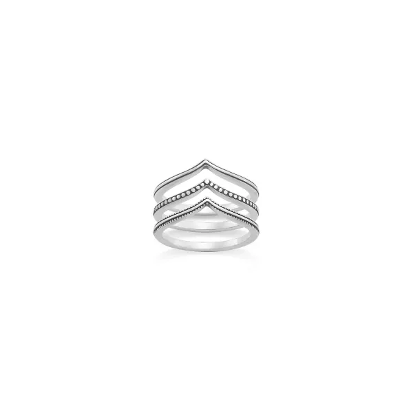 James Avery Artisan Jewelry Rings-Chevron Ring Set