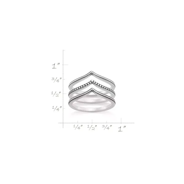 James Avery Artisan Jewelry Rings-Chevron Ring Set