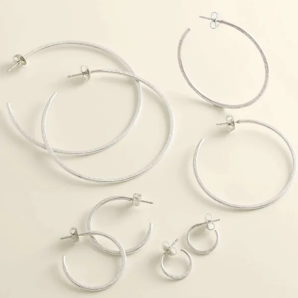 James Avery Artisan Jewelry Earrings-Classic Hammered Hoops
