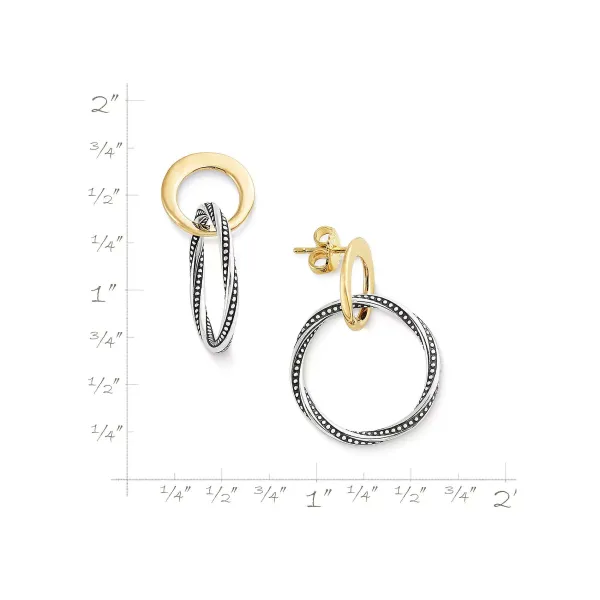 James Avery Artisan Jewelry Earrings-Connected Circles Drop Earrings