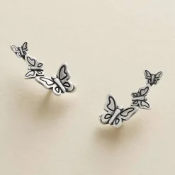 James Avery Artisan Jewelry Earrings-Dancing Butterfly Ear Climbers