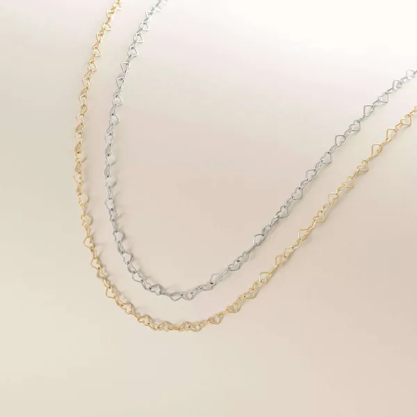 James Avery Artisan Jewelry Necklaces And Chains-Delicate Connected Hearts Chain