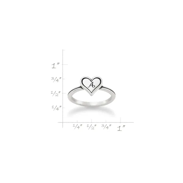 James Avery Artisan Jewelry Rings-Delicate Heart Initial Ring