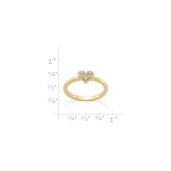 James Avery Artisan Jewelry Rings-Delicate Pave Diamond Heart Ring