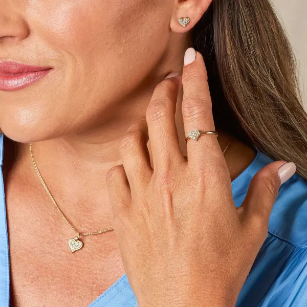 James Avery Artisan Jewelry Pendants-Delicate Pave Diamond Heart Pendant
