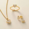James Avery Artisan Jewelry Earrings-Delicate Pave Diamond Heart Studs