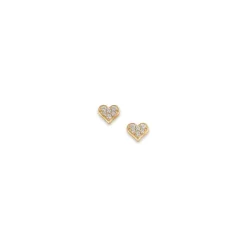James Avery Artisan Jewelry Earrings-Delicate Pave Diamond Heart Studs