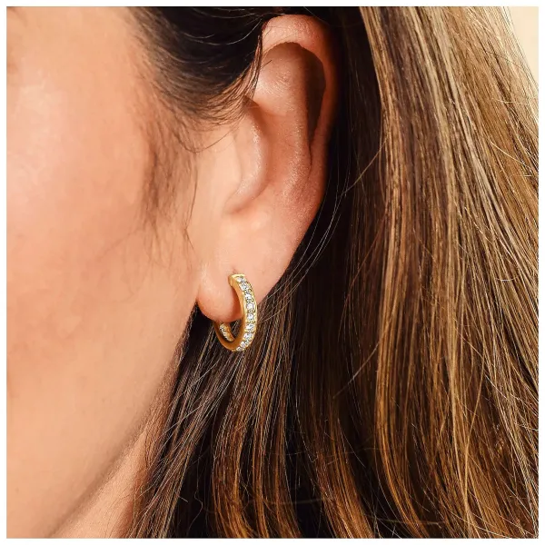 James Avery Artisan Jewelry Earrings-Delicate Pave Diamond Hoops
