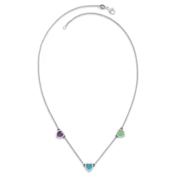 James Avery Artisan Jewelry Necklaces And Chains-Enamel Connected Hearts Necklace