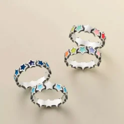 James Avery Artisan Jewelry Rings-Enamel Connected Stars Ring