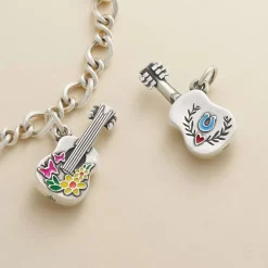 James Avery Artisan Jewelry Charms-Enamel Festive Guitar Charm