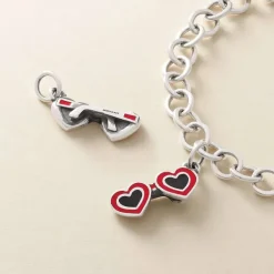 James Avery Artisan Jewelry Charms-Enamel Heart Sunglasses Charm