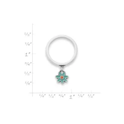 James Avery Artisan Jewelry Rings-Enamel Mini Flower Charm Dangle Ring