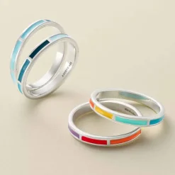 James Avery Artisan Jewelry Rings-Enamel Mosaic Stacker Ring