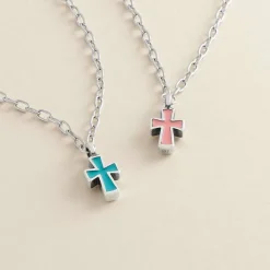 James Avery Artisan Jewelry Necklaces And Chains-Enamel Petite Cross Necklace
