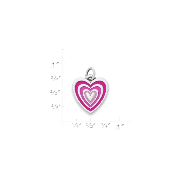 James Avery Artisan Jewelry Charms-Enamel Radiant Heart Charm