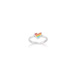 James Avery Artisan Jewelry Rings-Enamel Rainbow Heart Ring