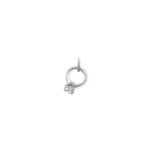 James Avery Artisan Jewelry Charms-Engagement Ring Charm With Cubic Zirconia