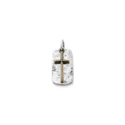 James Avery Artisan Jewelry Charms-Engravable Tag And Cross Charm