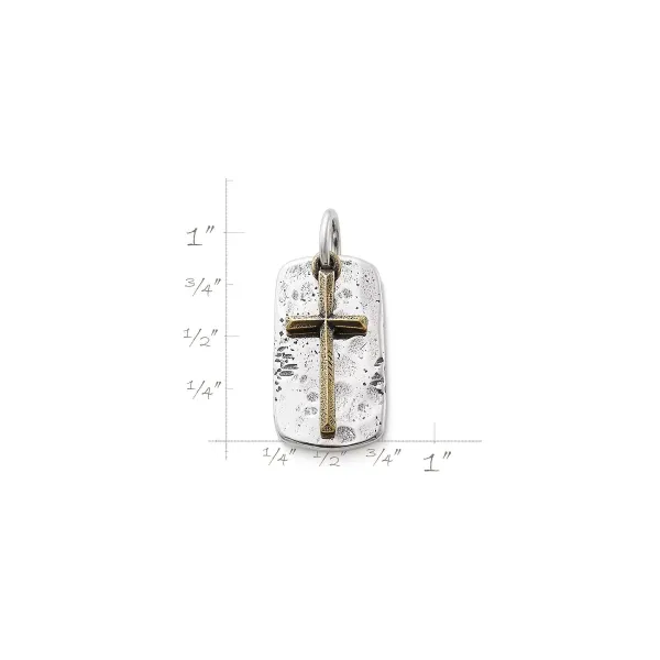 James Avery Artisan Jewelry Charms-Engravable Tag And Cross Charm