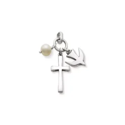 James Avery Artisan Jewelry Pendants-Faithful Spirit Cross Pendant With Cultured Pearl