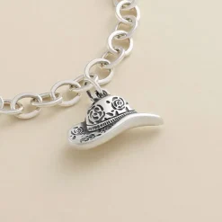 James Avery Artisan Jewelry Charms-Floral Cowgirl Hat Charm