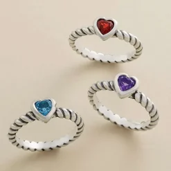 James Avery Artisan Jewelry Rings-Gemstone Heart Twisted Wire Ring