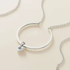 James Avery Artisan Jewelry Necklaces And Chains-Hammered Circle Changeable Charm Necklace
