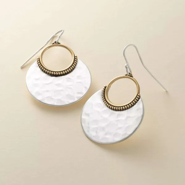 James Avery Artisan Jewelry Earrings-Hammered Eclipse Dangle Earrings
