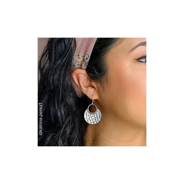 James Avery Artisan Jewelry Earrings-Hammered Eclipse Dangle Earrings