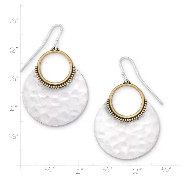 James Avery Artisan Jewelry Earrings-Hammered Eclipse Dangle Earrings