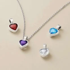 James Avery Artisan Jewelry Charms-Heart Gemstone Pendant