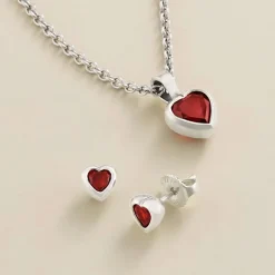 James Avery Artisan Jewelry Earrings-Heart Gemstone Studs