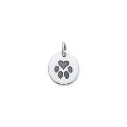 James Avery Artisan Jewelry Charms-Heart Paw Pet Tag Charm