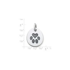 James Avery Artisan Jewelry Charms-Heart Paw Pet Tag Charm