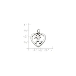 James Avery Artisan Jewelry Charms-Heart Script Initial Charm