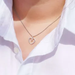James Avery Artisan Jewelry Pendants-Heart With Diamond Pendant