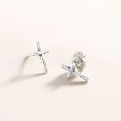 James Avery Artisan Jewelry Earrings-Horizon Cross Studs