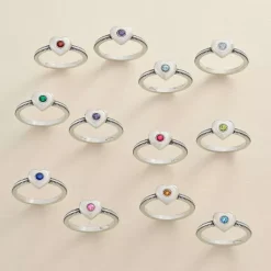 James Avery Artisan Jewelry Rings-Keepsake Heart Birthstone Ring