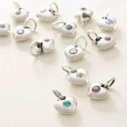 James Avery Artisan Jewelry Charms-Keepsake Heart Birthstone Charm