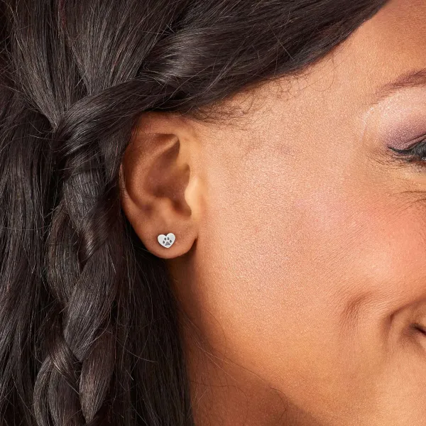 James Avery Artisan Jewelry Earrings-Love My Pet Heart Studs