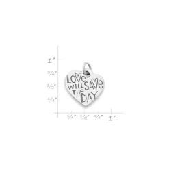 James Avery Artisan Jewelry Charms-Love Will Save The Day Heart Charm