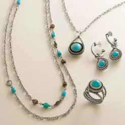 James Avery Artisan Jewelry Necklaces And Chains-Marjan Necklace With Turquoise