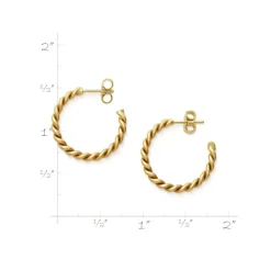 James Avery Artisan Jewelry Earrings-Medium Twisted Wire Hoops