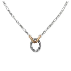James Avery Artisan Jewelry Necklaces And Chains-Oval Twist Changeable Charm Necklace