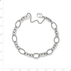 James Avery Artisan Jewelry Bracelets-Oval Twist Charm Bracelet